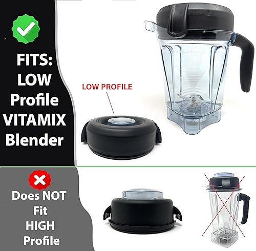 Miniatura 2 de Tapa de 2 piezas para 64 Oz. Advance Container tapa de perfil bajo [60-356] compatible con Vitamix
