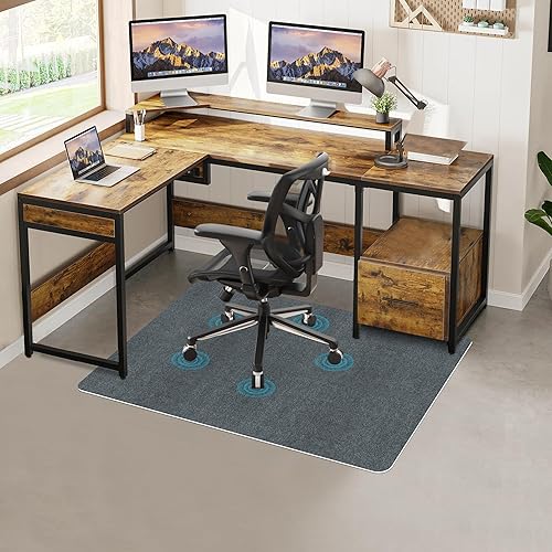 Vista 13 de Tapete para silla de oficina para suelo de madera dura, tapete para silla de escritorio para alfombra, tapete para silla de juegos de computadora
