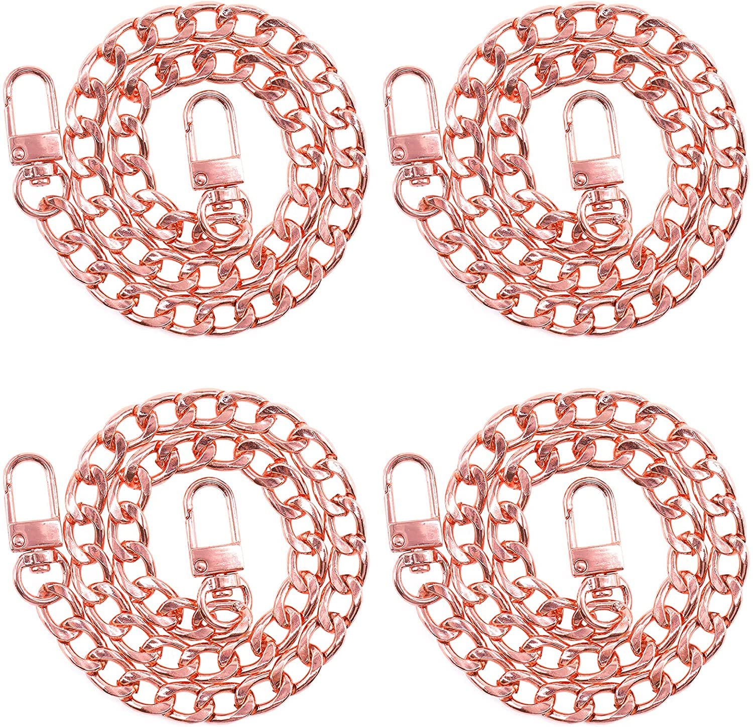 Wokape Purse Chain Strap Length Bright Black for Shoulder Cross