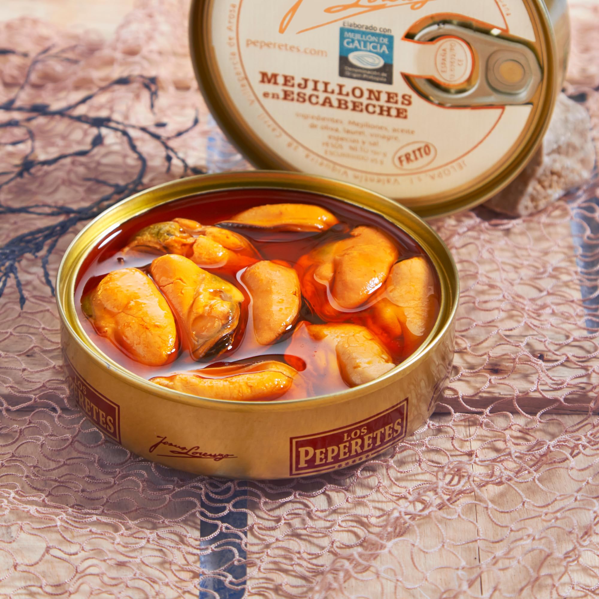 LOS PEPERETES Pack Gourmet Marisco Gallego con Champagne Francés | Berberechos al Natural ×2 · Navajas al Natural ×2 · Mejillones en Escabeche ×2 | Lote Delicatessen