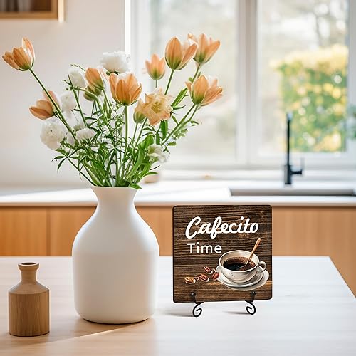 Miniatura 5 de Cartel de barra de café, decoración de estación de café, regalo para mujeres amigas, decoraciones de escritorio para oficina en casa, estante de