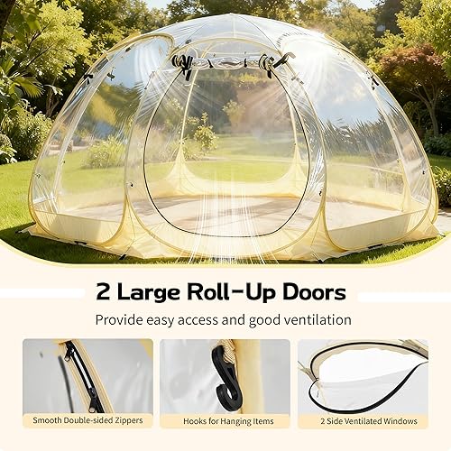 Miniatura 5 de Pop Up Bubble Tent, Instant Igloo Tent Suitable for 4-6 People, Screen House for Patios, Cold
