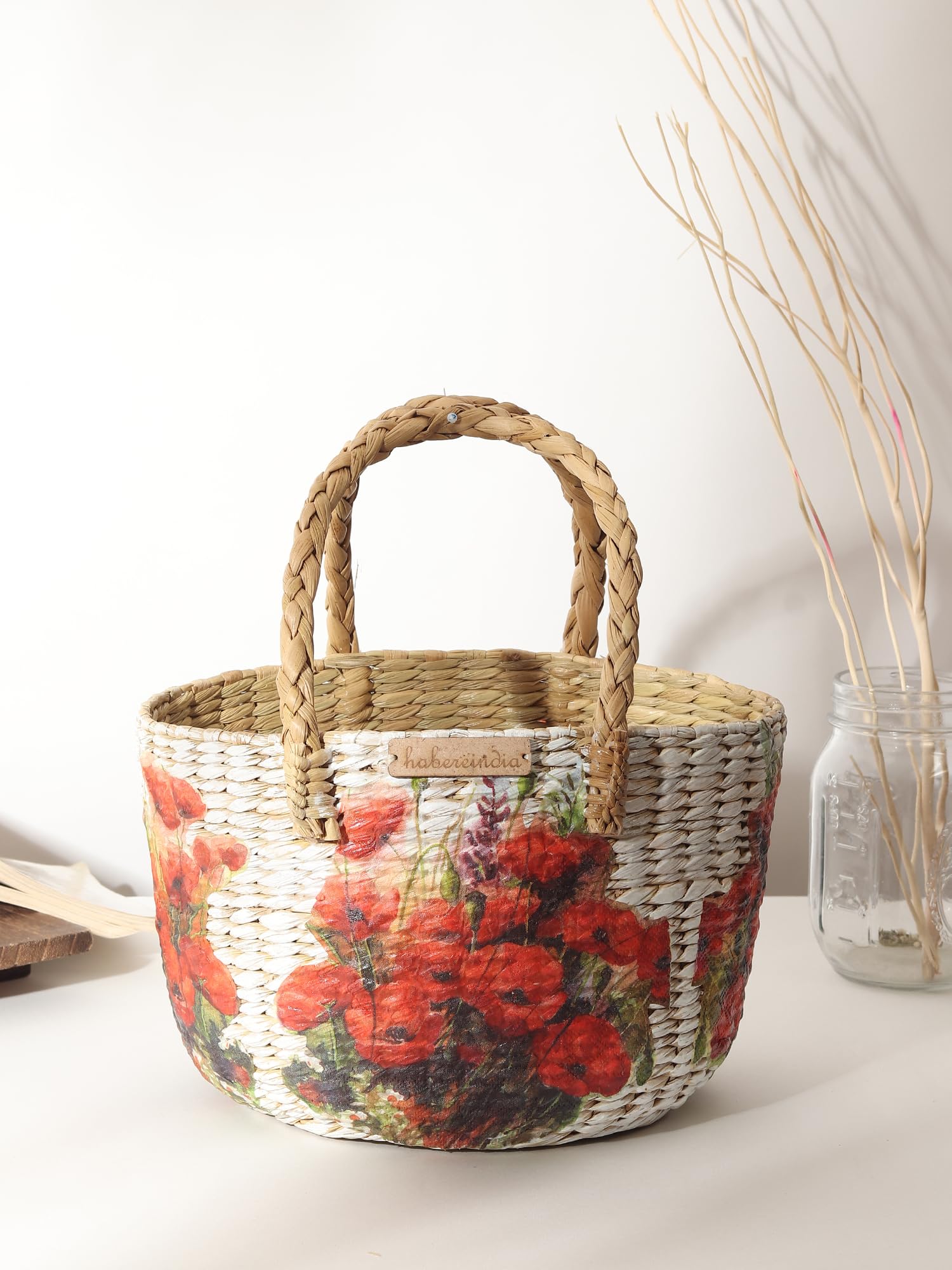 Habere India-All the Cultures Fabricating India Handmade Gift Hamper Baskets|Cane Hamper Basket|Fruit Baskets|Bamboo Organiser|Round Hamper Basket (Design 04), Beige (B0CNZDQMS8) Amazon Price History, Amazon Price Tracker