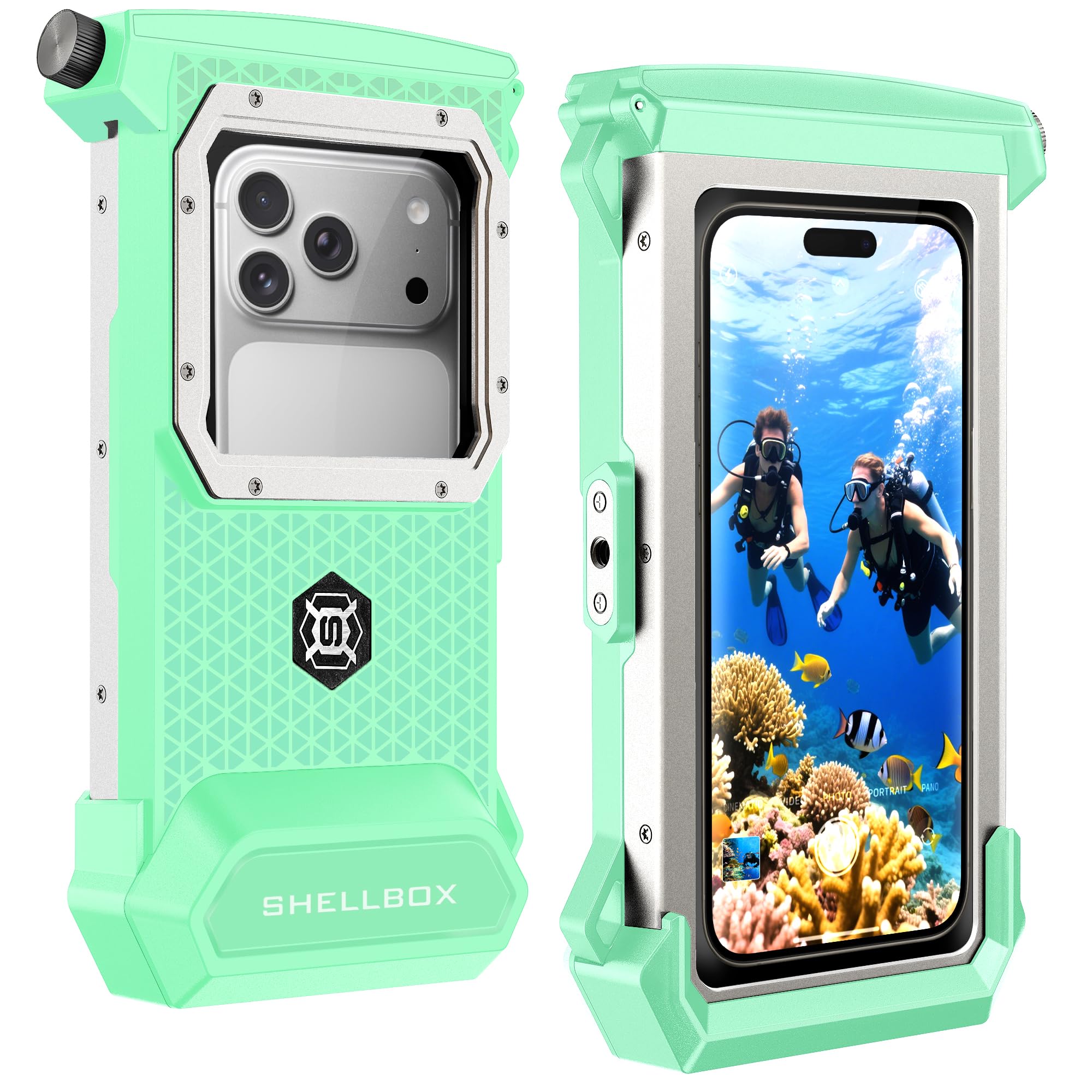 Coque de Téléphone de Plongée Professionnelle Pochette Étanche Smartphone IPX8 Pochette Téléphone Étanche Housse sous-Marin Étui de Protection pour iPhone 17 Pro 17 Air 17 Pro Max 16e 14 15 16 Pro Max