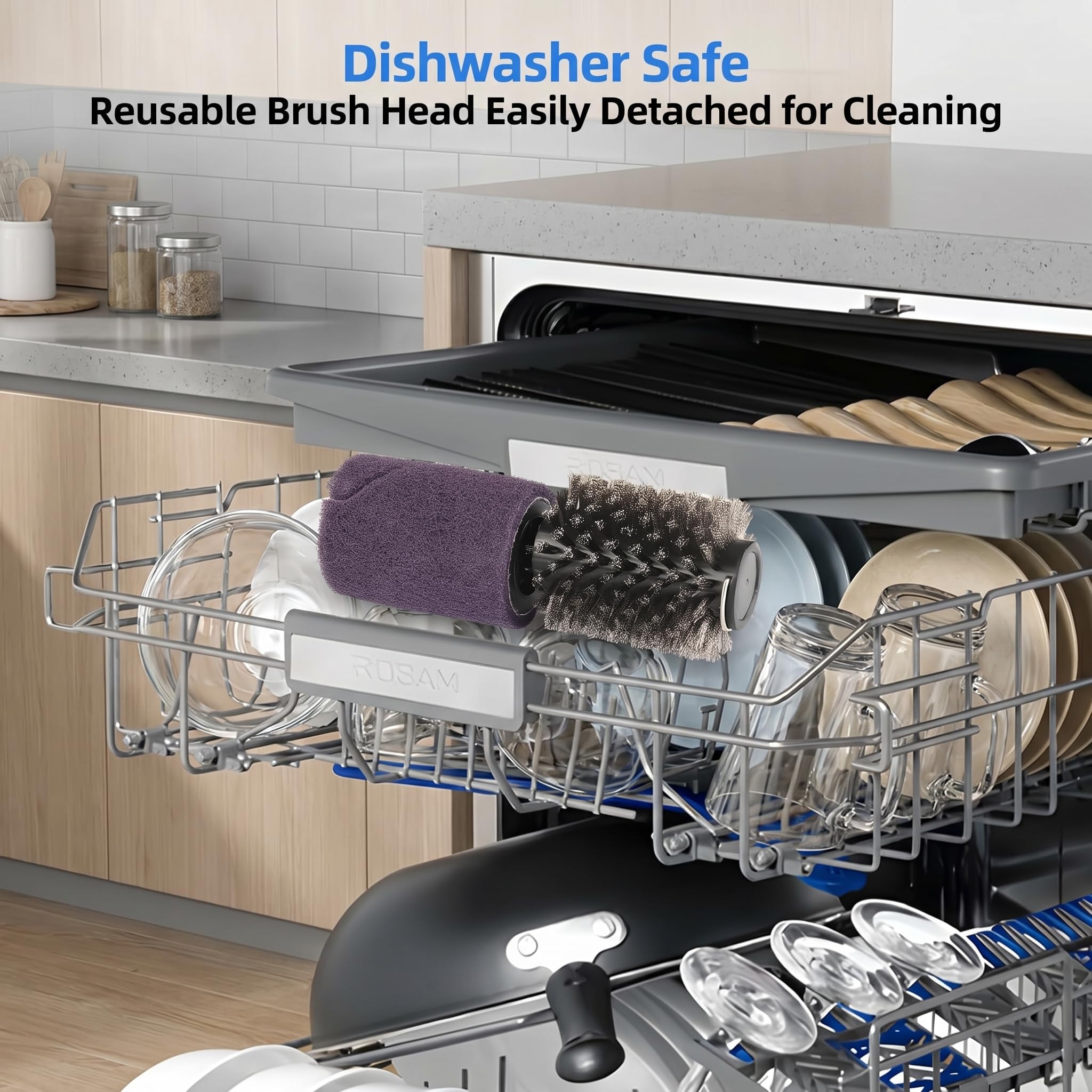 Upgraded Electric BBQ Brush,Rechargeable Cordless Electric Grill Cleaning Brush,Stainless Steel Head,3 Speeds,90 Minutes Run Time — view 7