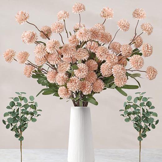 SOMYTING Artificial Flowers + Eucalyptus – Pink