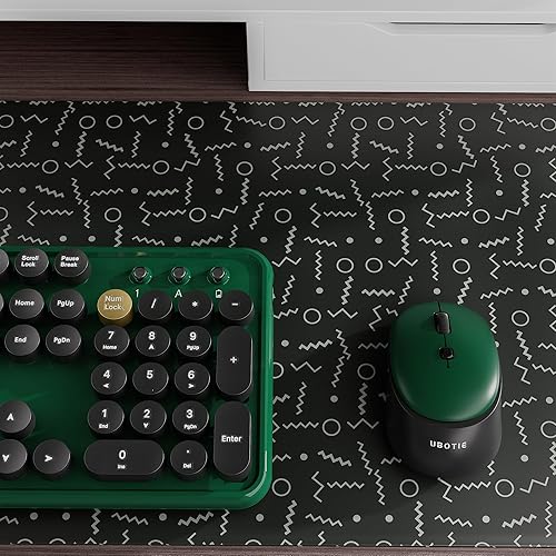 Miniatura 3 de FCLPU x UBOTIE Teclado inalámbrico y ratón para computadora (negro verde)