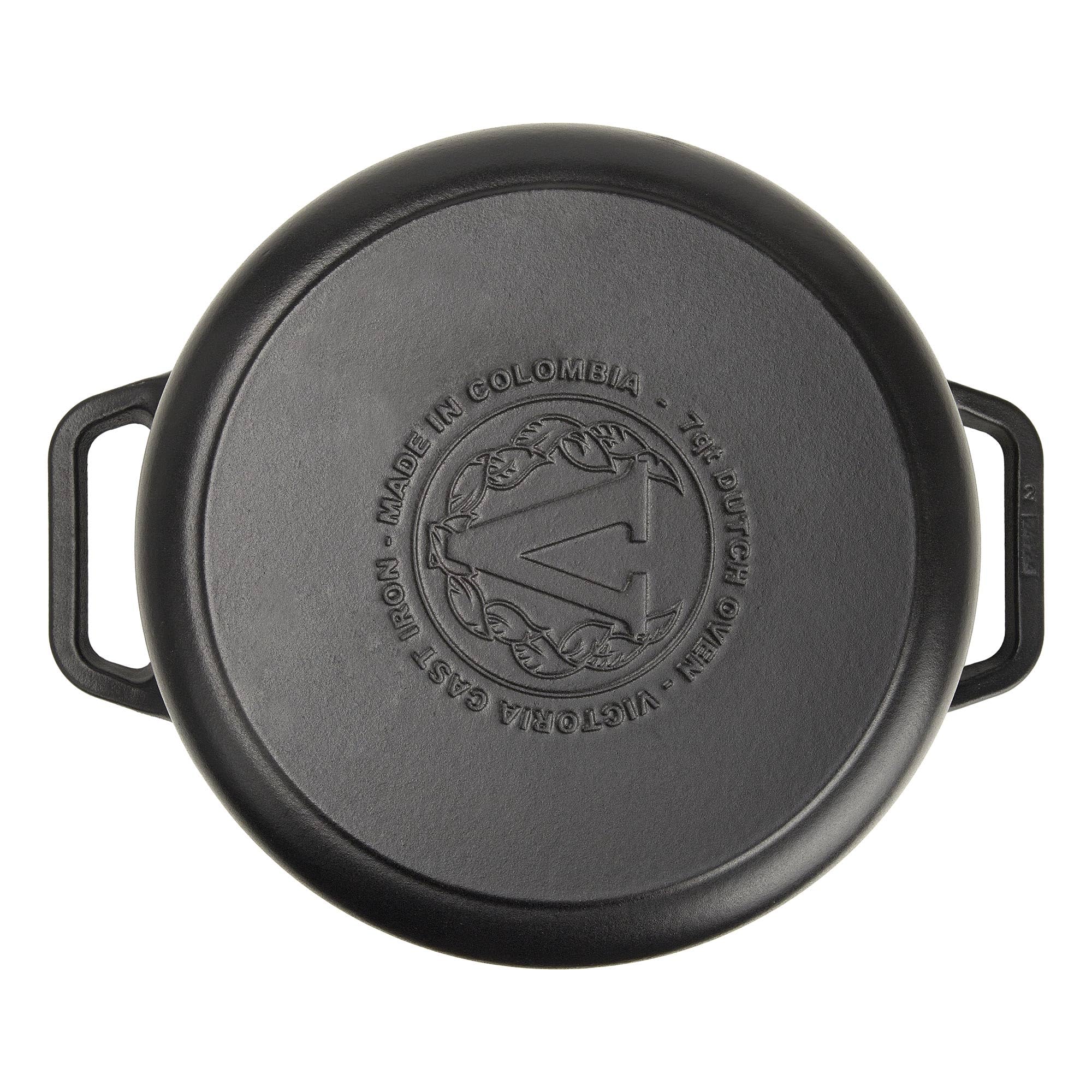 Victoria Horno Holandés Inducción Hierro Fundido Esmaltado 25cm, Cocotte 3,8L, sin PTFE ni PFOA, Apto para Fuego, Barbacoa, Horno, Vitrocerámica, Gas