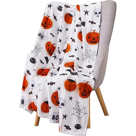Serafina Home: Halloween Fuzzy Blanket Boos the Night