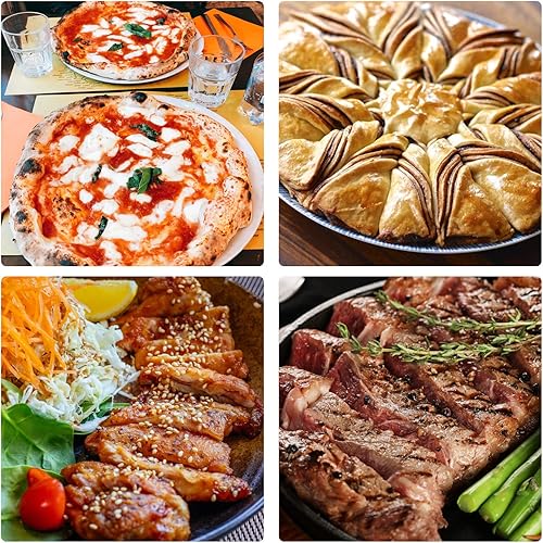 Miniatura 8 de Bandeja para pizza Beasea de 16 pulgadas para horno, redonda, hecha de aleación de aluminio, con orificios, para hornear, utensilios para el hogar,