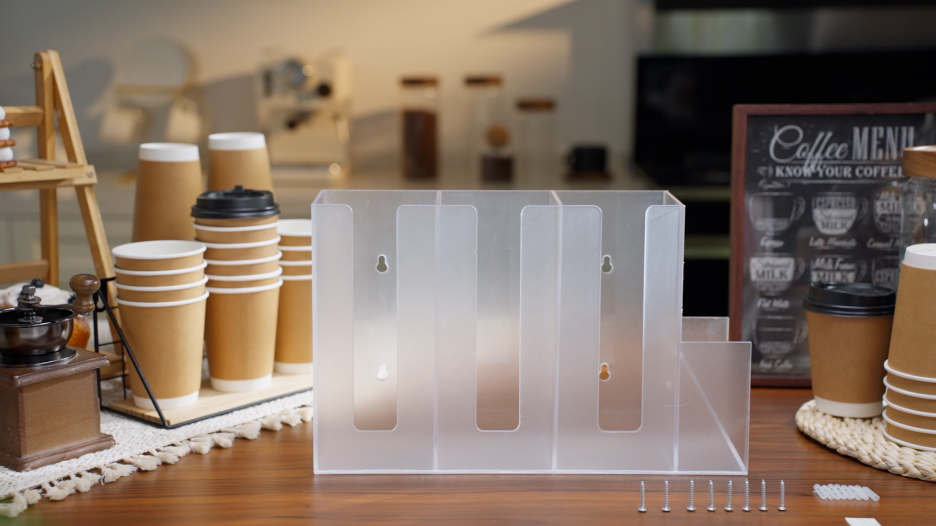 Disposable Coffee Cup Dispenser Organizer Paper Cup Lid... | Cuotas sin interés