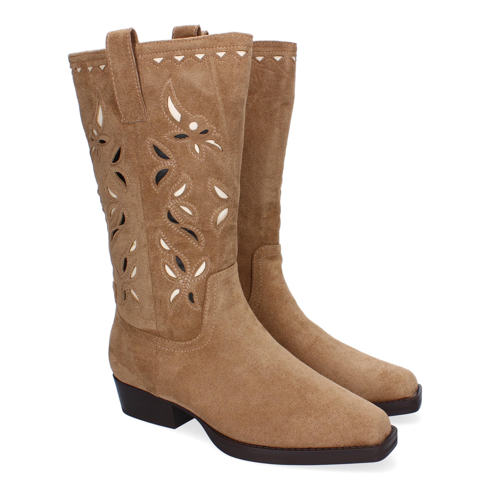 Bota Campera de Mujer, Comodas y Elegantes, Diseno Moderno, con Detalles y Adornos en la Cana, Versatiles para Toda Ocasion.