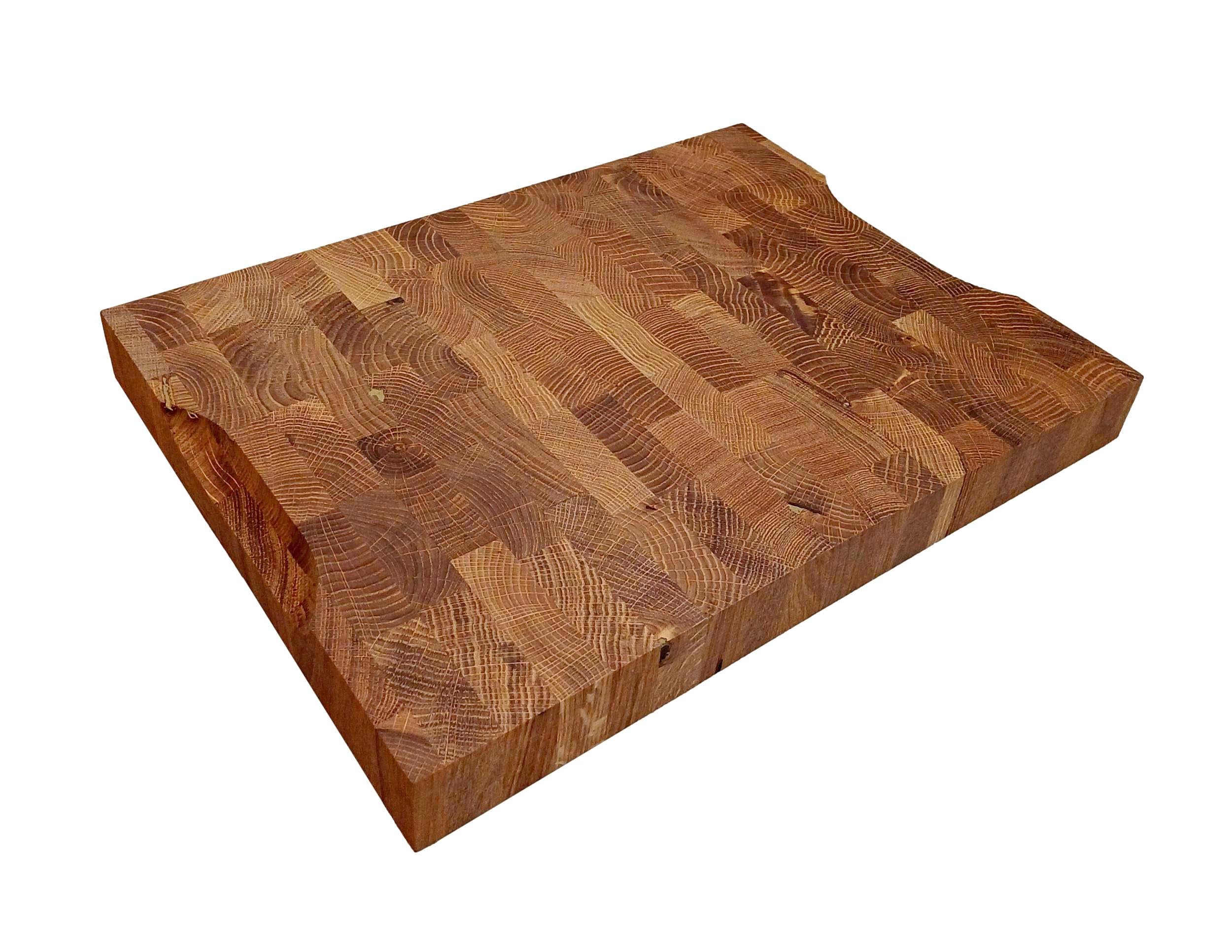 Wooden World – Sólido bloque de corte de madera de haya 40×30 cm – Tabla de cocina con asa, tabla de carnicero profesional para carne, verduras y pan
