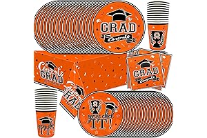 Orange and Black Graduation Decorations 2024