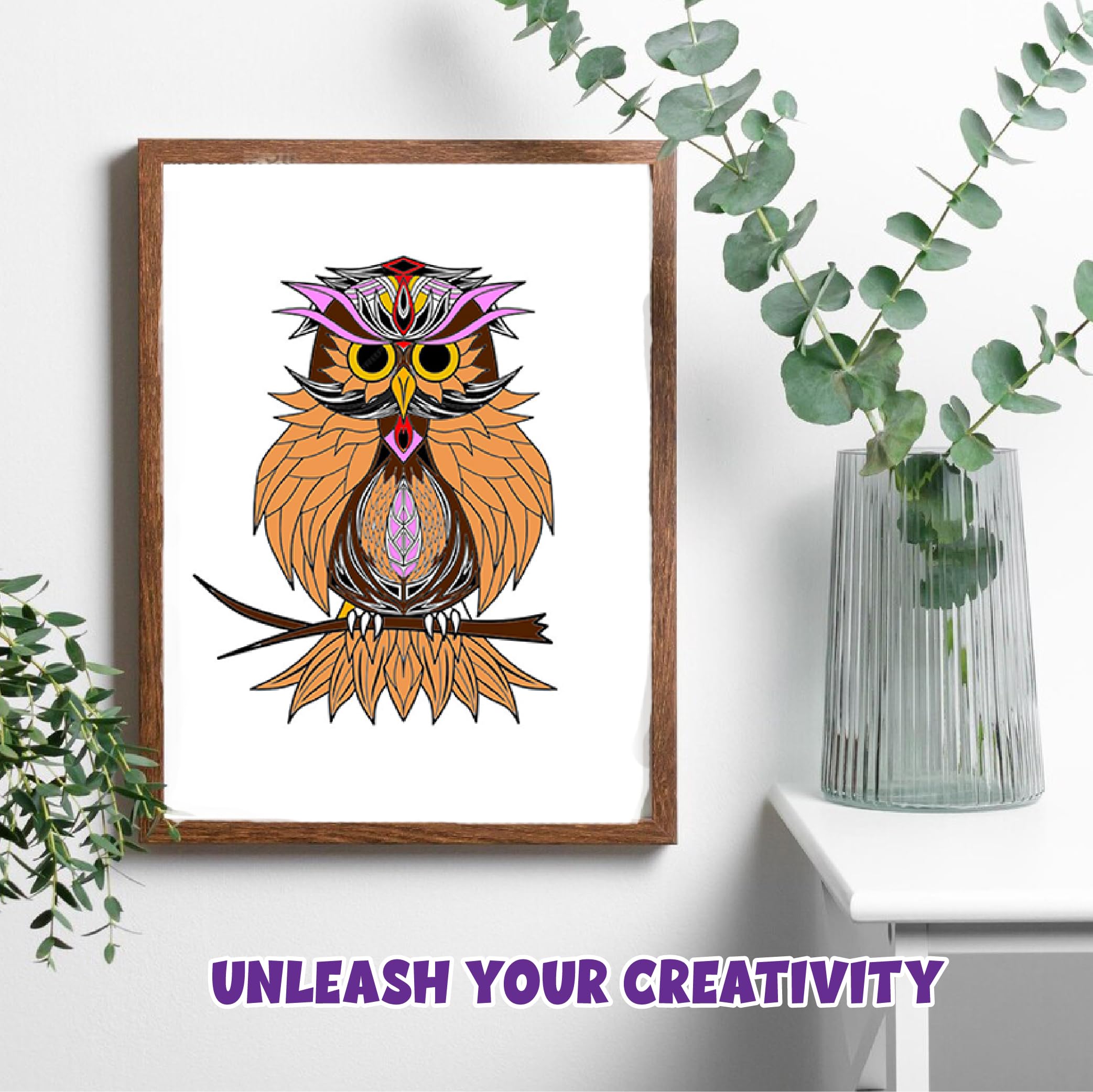 ToyMagic Mystical Mandala Coloring DIY Art & Craft Set|Includes 8 Printed Sheet for Coloring with 12 Sketch Pens|Creative Sets Learning & Activity Toy|Birthday Gift for Kids|Made in India - Image 5 thumbnail