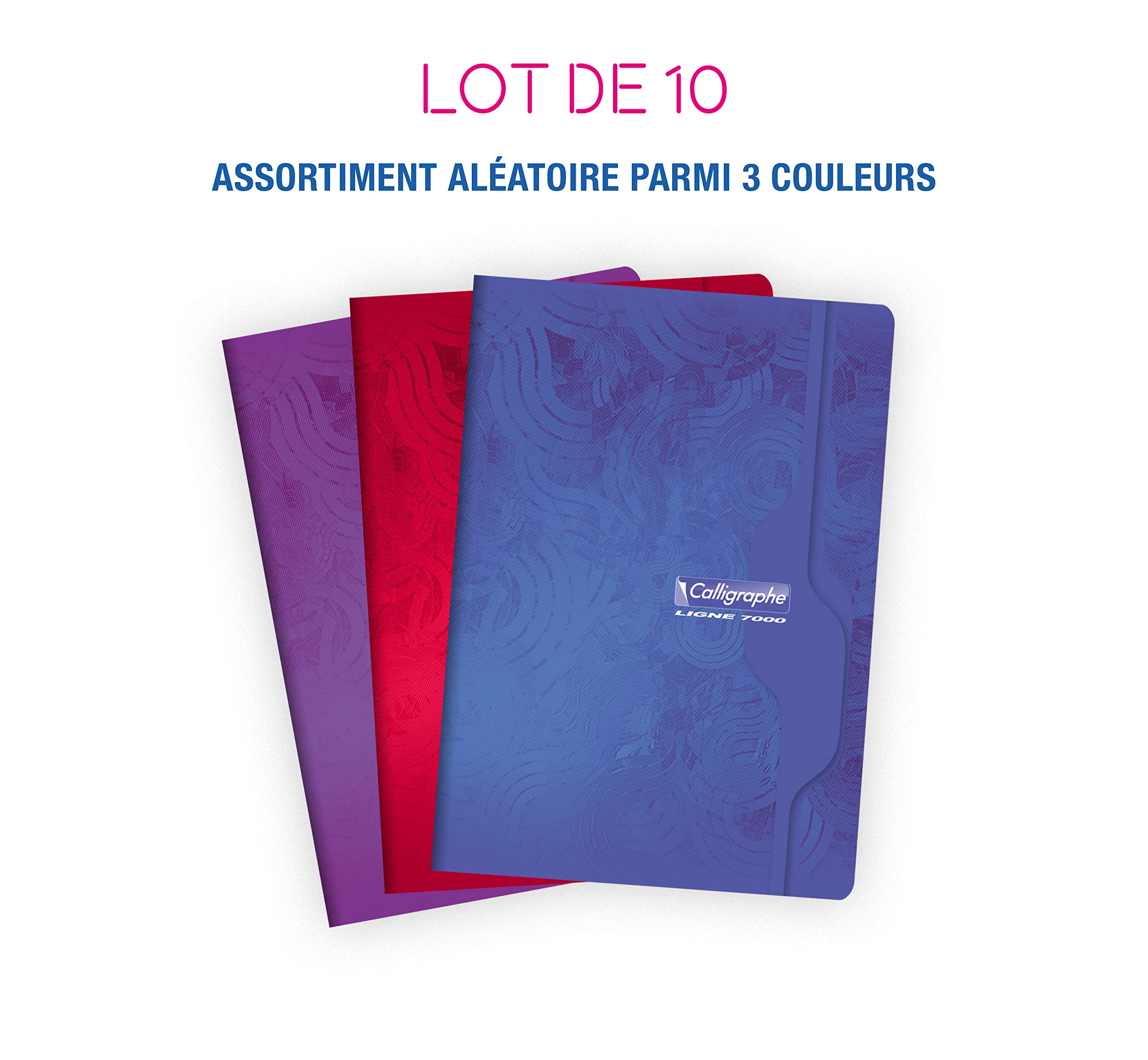 Calligraphe 7133C Set of 10 Stapled Notebooks (Clairefontaine) A4 21x29.7cm, 140 Seyes Ruled Pages, 70 g White Paper - Image 2