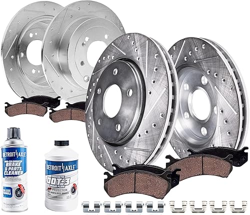 Miniatura 20 de Detroit Axle - Zapatas de freno traseras para Ford F-150 F-250 Expedition Lincoln Navigator Town Car Mark LT, reemplazo de zapatas de freno