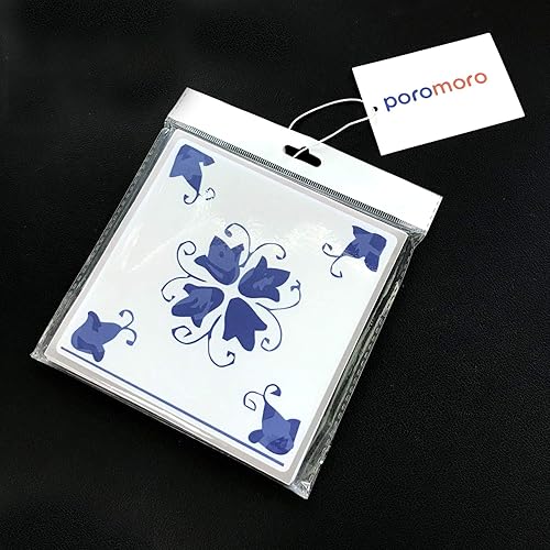 Miniatura 4 de Poromoro - Juego de azulejos adhesivos con estilo español o portugués (16 unidades)