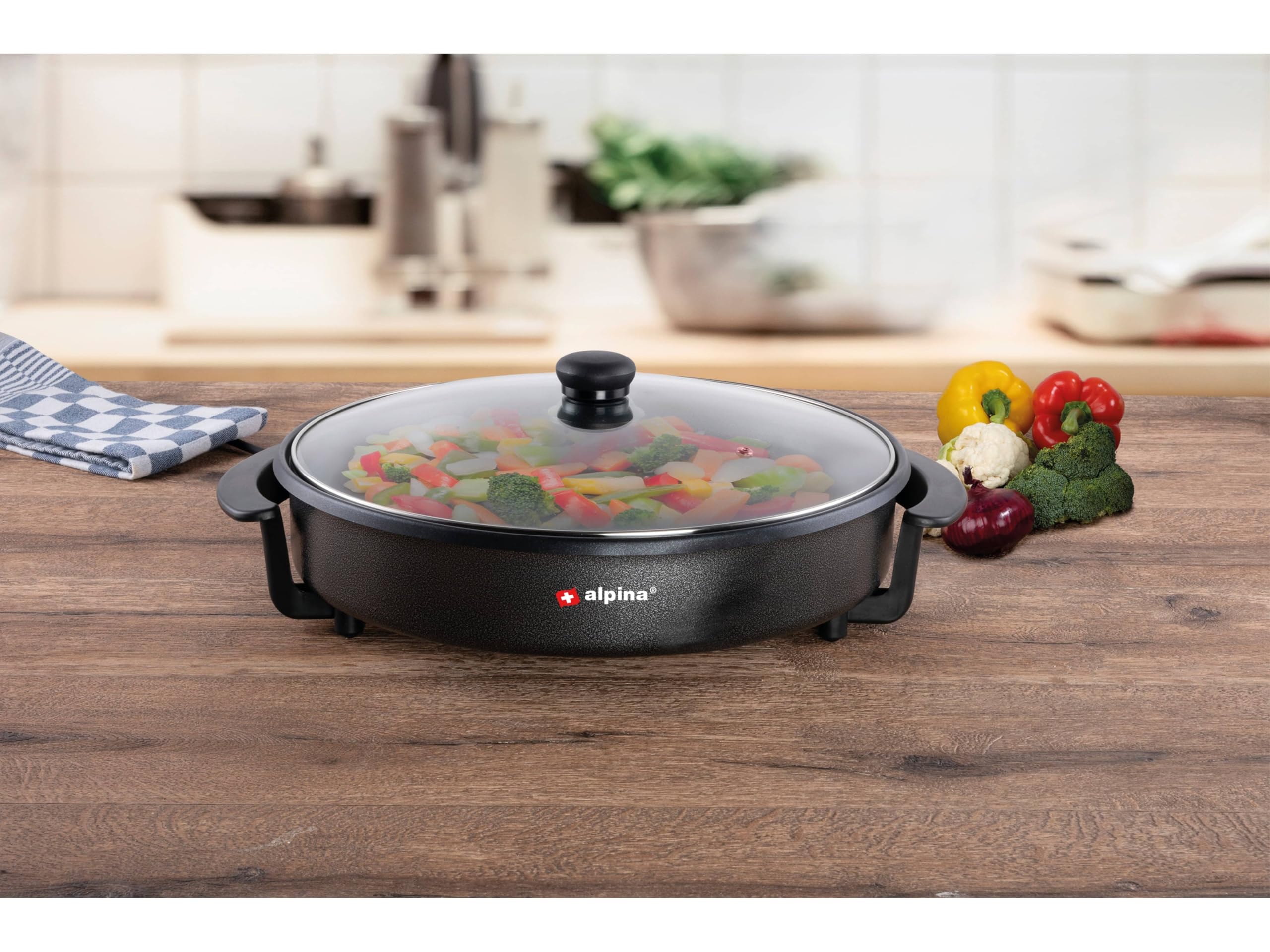 Alpina Multipfanne 1500 W 40 cm Aluminium Black