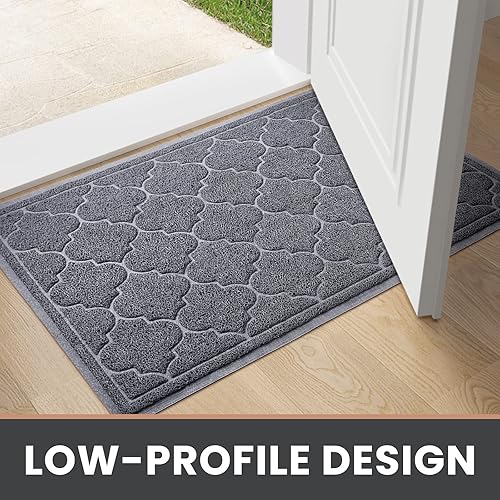 Miniatura 5 de LuxStep Tapete grande de 24 x 36 pulgadas, para interiores y exteriores, antideslizante, diseño de perfil bajo, tapete duradero para atrapa la