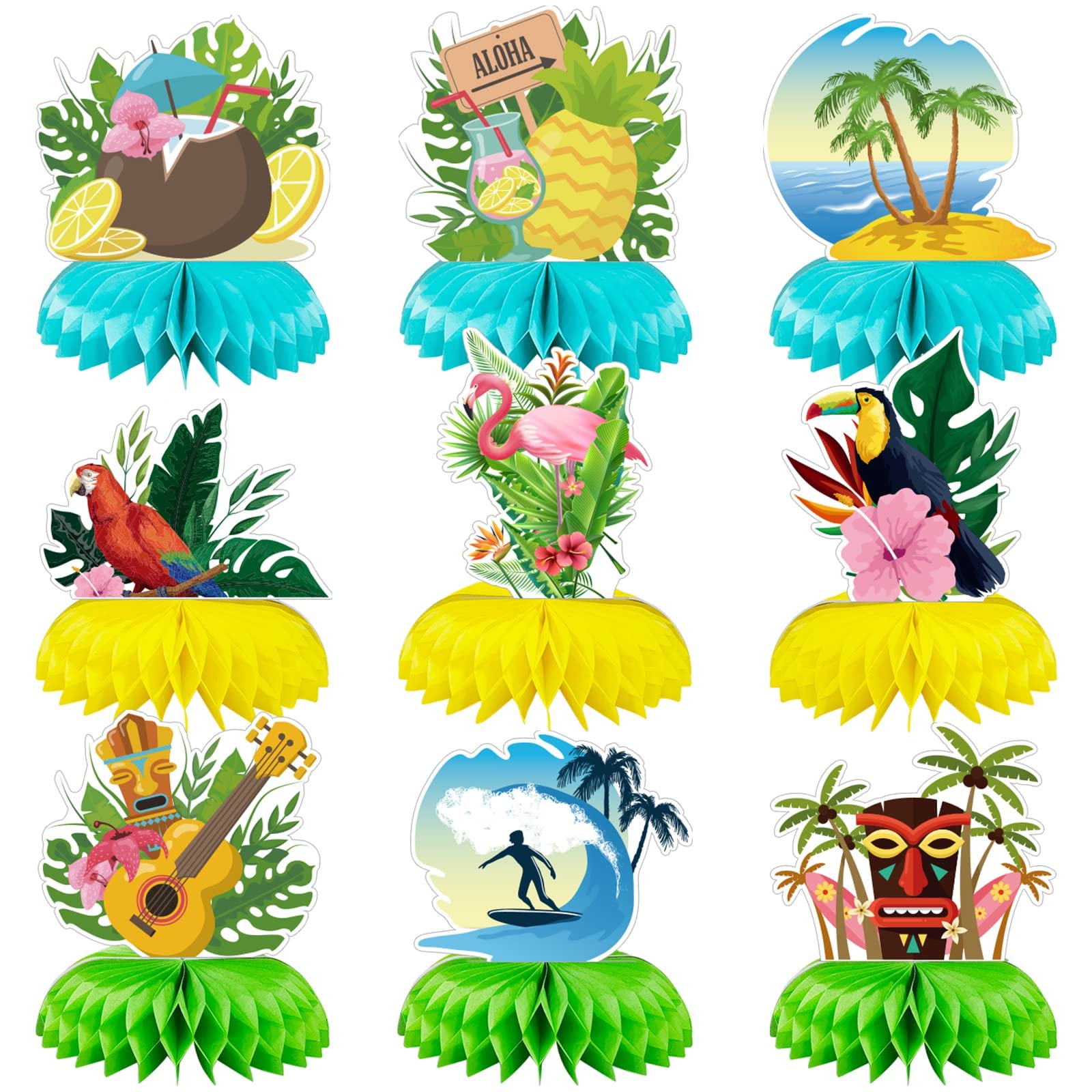 Buy PHOGARY 9Pcs Hawaiian Luau Centerpieces Table Topper
