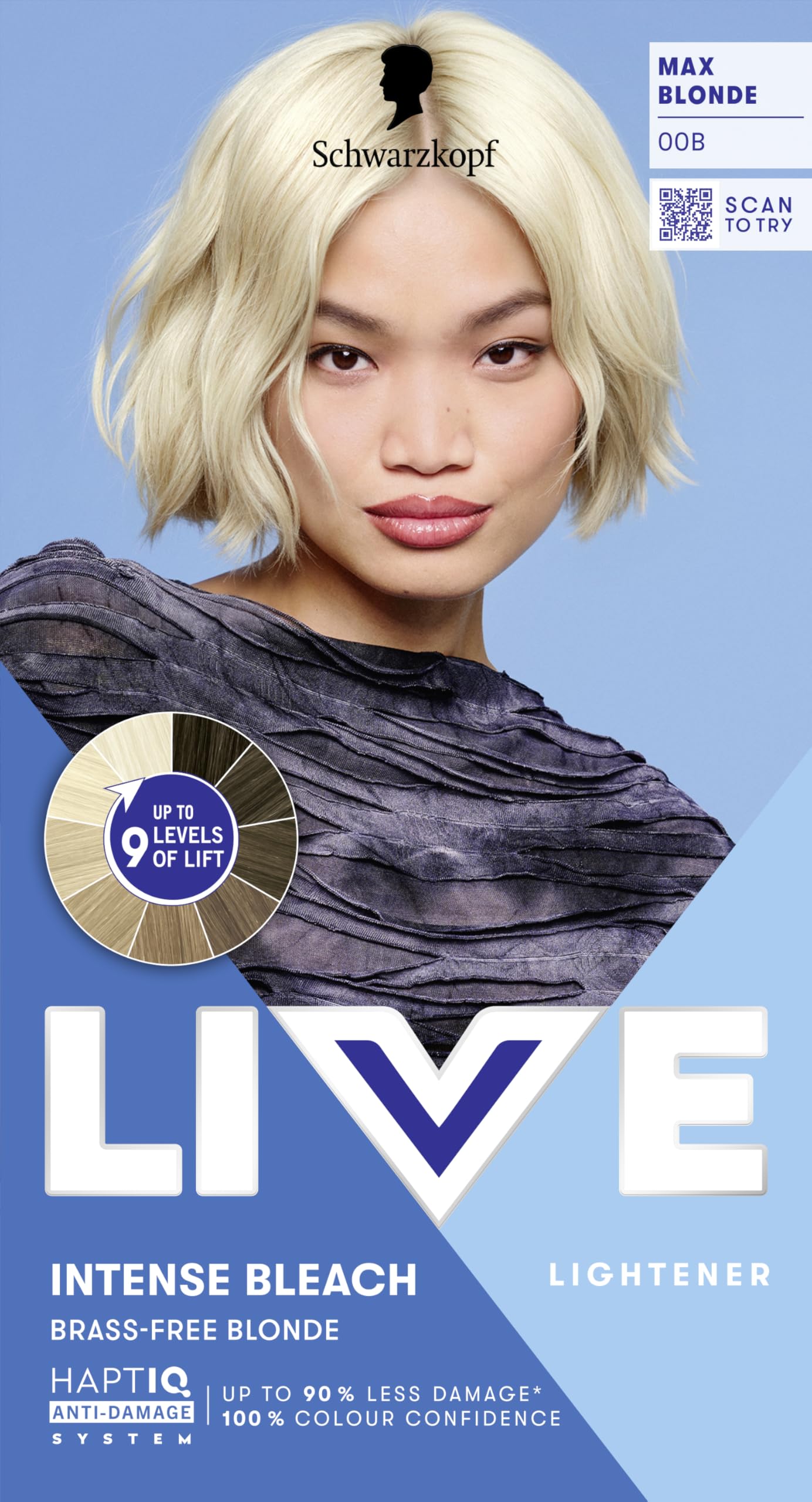 Schwarzkopf Live Intense Bleach 00B Max Blonde Hair Lightener