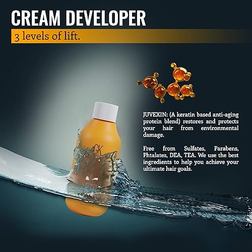 Miniatura 5 de Global Keratin GK HAIR - Crema profesional para el cabello, revelador de 30 volúmenes, 5 onzas líquidas para teñir el cabello, tinte de tóner