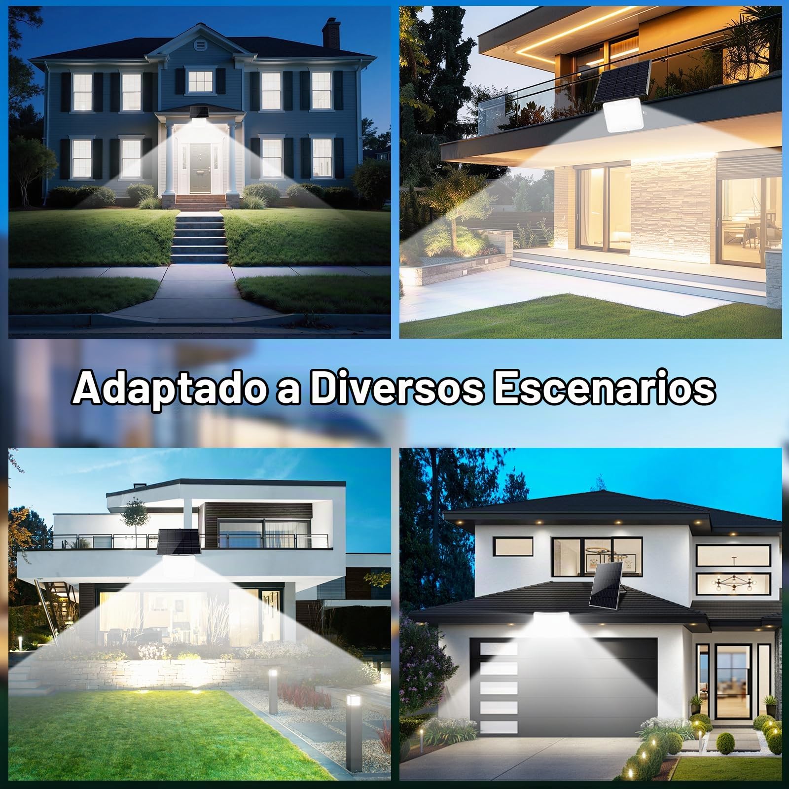 800W Focos Led Exterior Solare Detección de Movimiento, 150LED Luz Solar Exterior con Control Remoto, Gran Panel Solar 35 * 40 cm, IP65, 6500K 3 Modos Lampara Solar para Jardín Patios Garajes