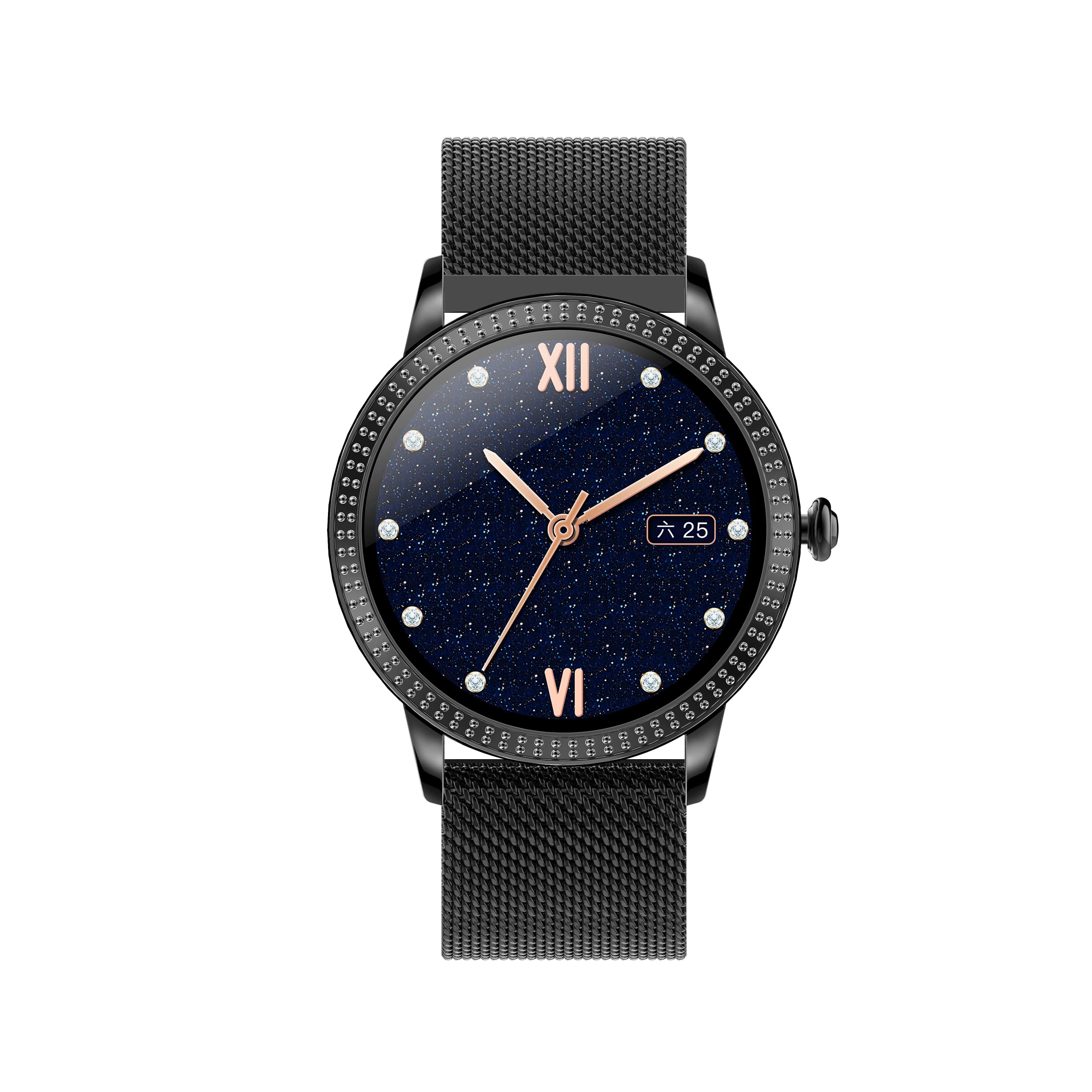 DCU TECNOLOGIC Jewel smartwatch smart watch lega di zinco ultra leggera e sottile touch screen da 1,08" alta definizione ips colore nero