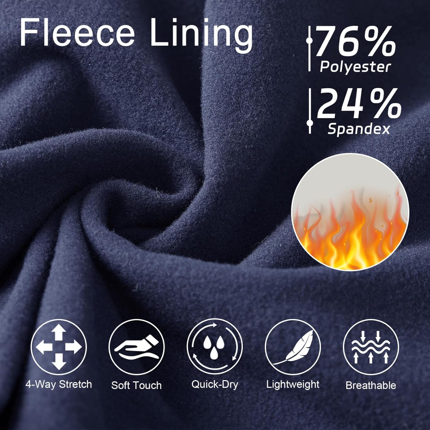 M MAELREG Young Golf Boys Uniform Pants Casual Stretch Water-Resistant Winter Fleece Kids Toddler Boy Pants with Pockets - Image 6