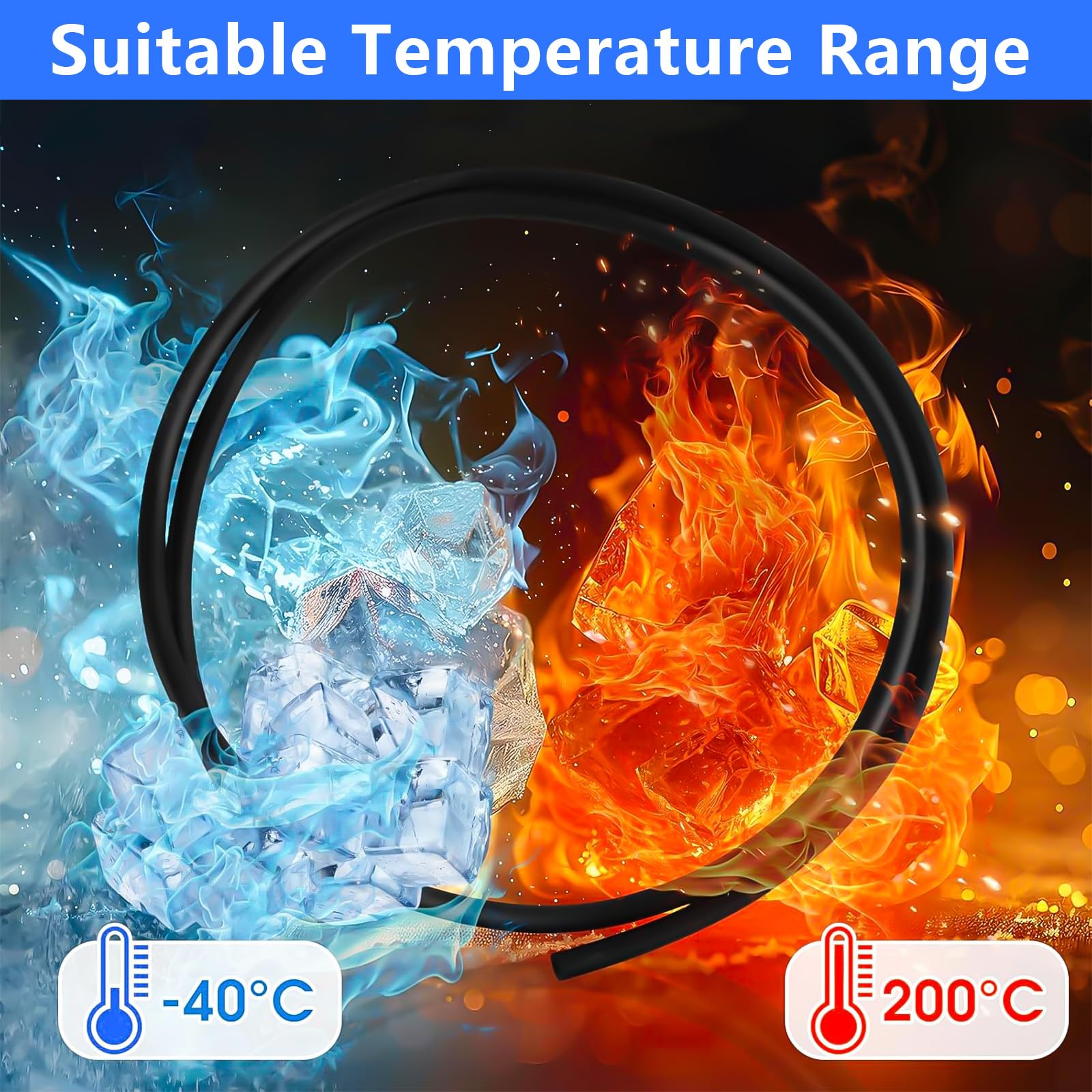Tubo Silicone 8 m ID 4 mm OD 8 mm con Morsetti per Auto Aria Acqua