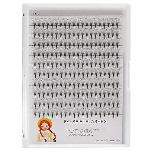 Miniatura 1 de Bandeja grande 10D de 0.39 a 0.70 pulgadas para elegir, abanicos de volumen prefabricados, extensiones de pestañas de ojos, grosor de 0.003 in, rizo