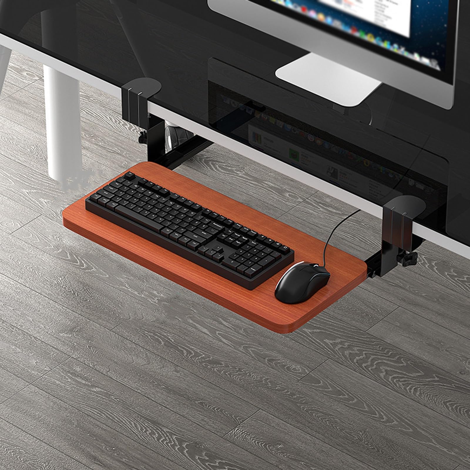 Amazon.com: GAMAK Sliding Keyboard Tray Under Desk Clamp Mount ...