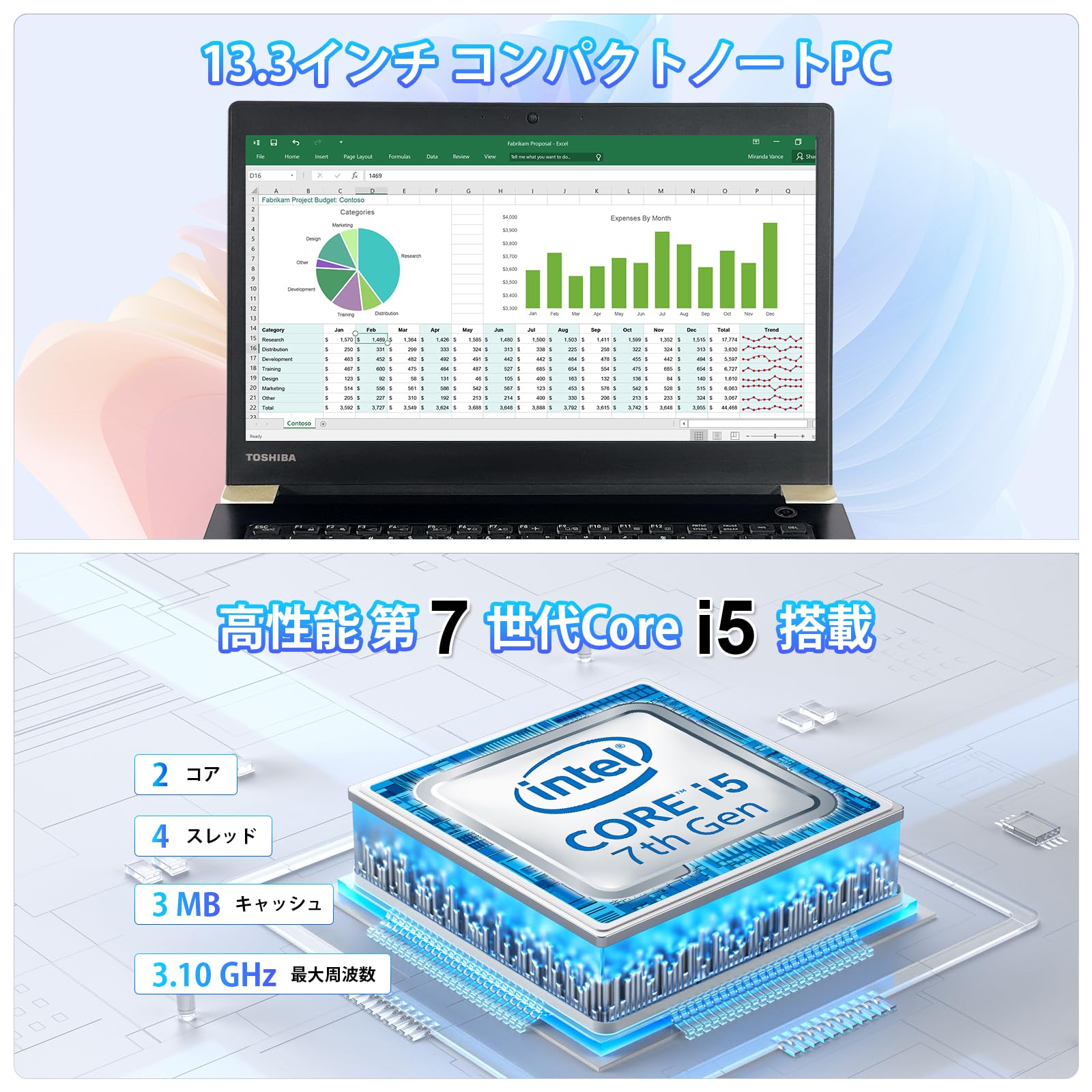 Amazon.co.jp: 【整備済み品】ノートパソコン 中古 東芝 Dynabook U63