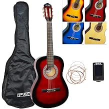 3rd Avenue Full Classical Guitar Pack, Right, Redburst, 4/4 size STX20ARBPK