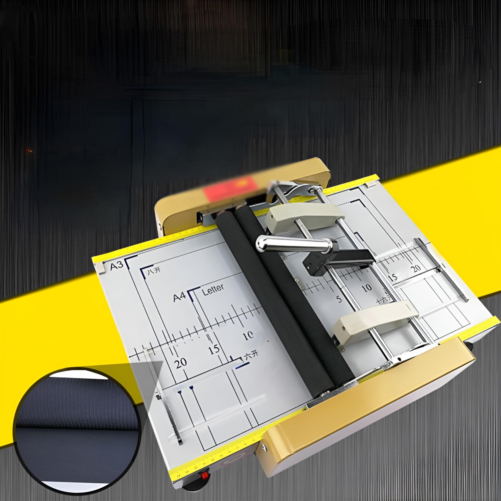 Binding Machine - Pinzatrice pieghevole con capacità di 5 fogli, posizioni dei chiodi regolabili per scuole e stamperie