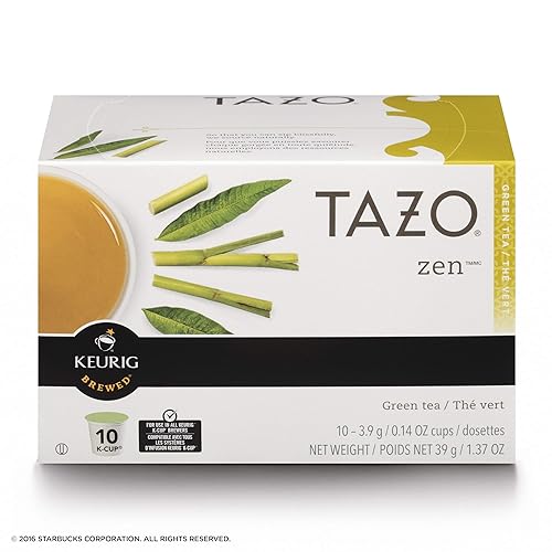 TAZO K-Cups, té verde, zen, 10 unidades (paquete de 6)