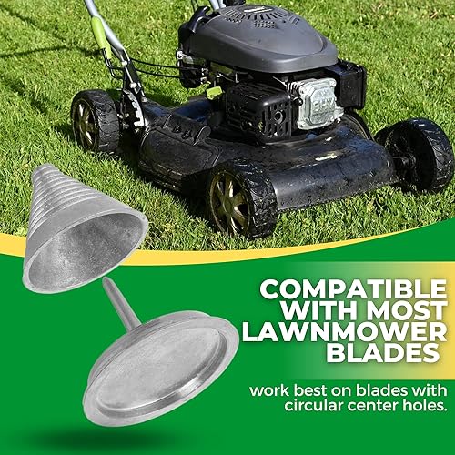 Miniatura 4 de TonGass Paquete de 2 Equilibradores de cuchillas de precisión de metal para equilibrar cuchillas de cortacésped después de afilar