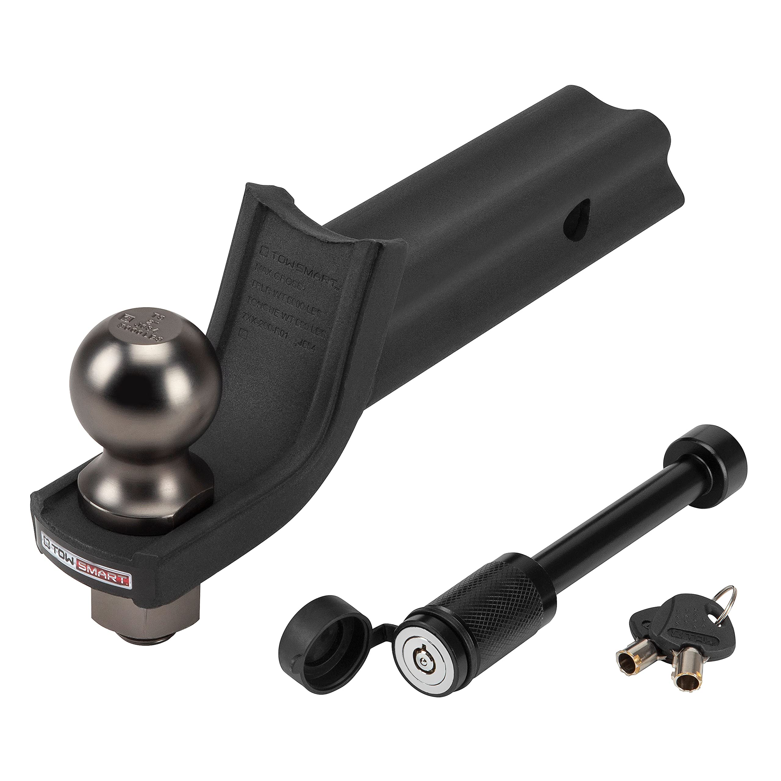 Baja Collection - Class III, 5,000 lb., X-Mount Security Kit with 2 in. Drop x 3/4 in. Rise x 1 in. Shank Trailer Hitch Ball Mount, 2 in. Ball, 5/8 in. Locking Pin