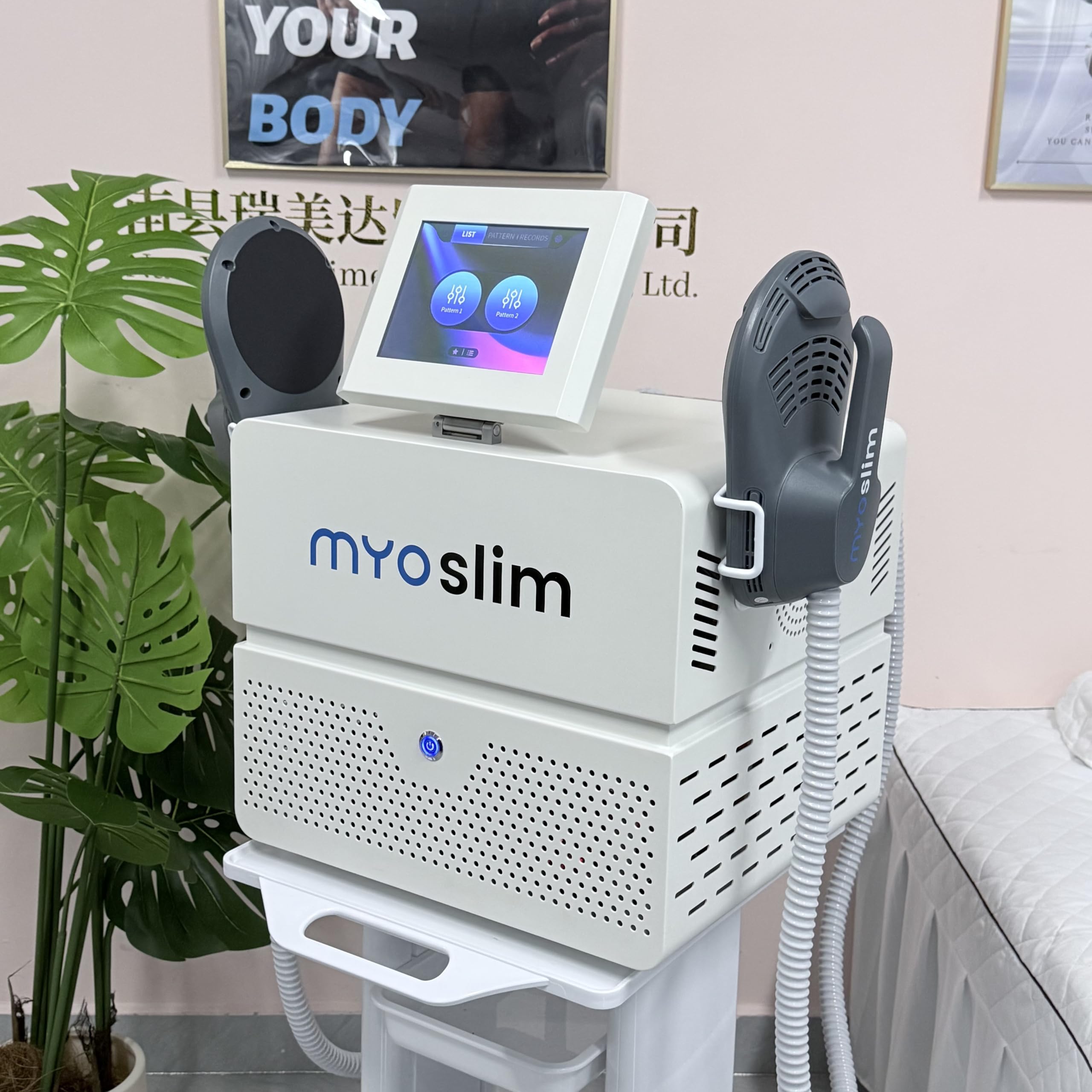 Body Sculpting Machine con RF y EMS, Reducción de Grasa | Tonificación Muscular, Cintura Estilizada, Glúteos Levantados, Piernas Delgadas, Masajeador Corporal (2 Manijas) (A)