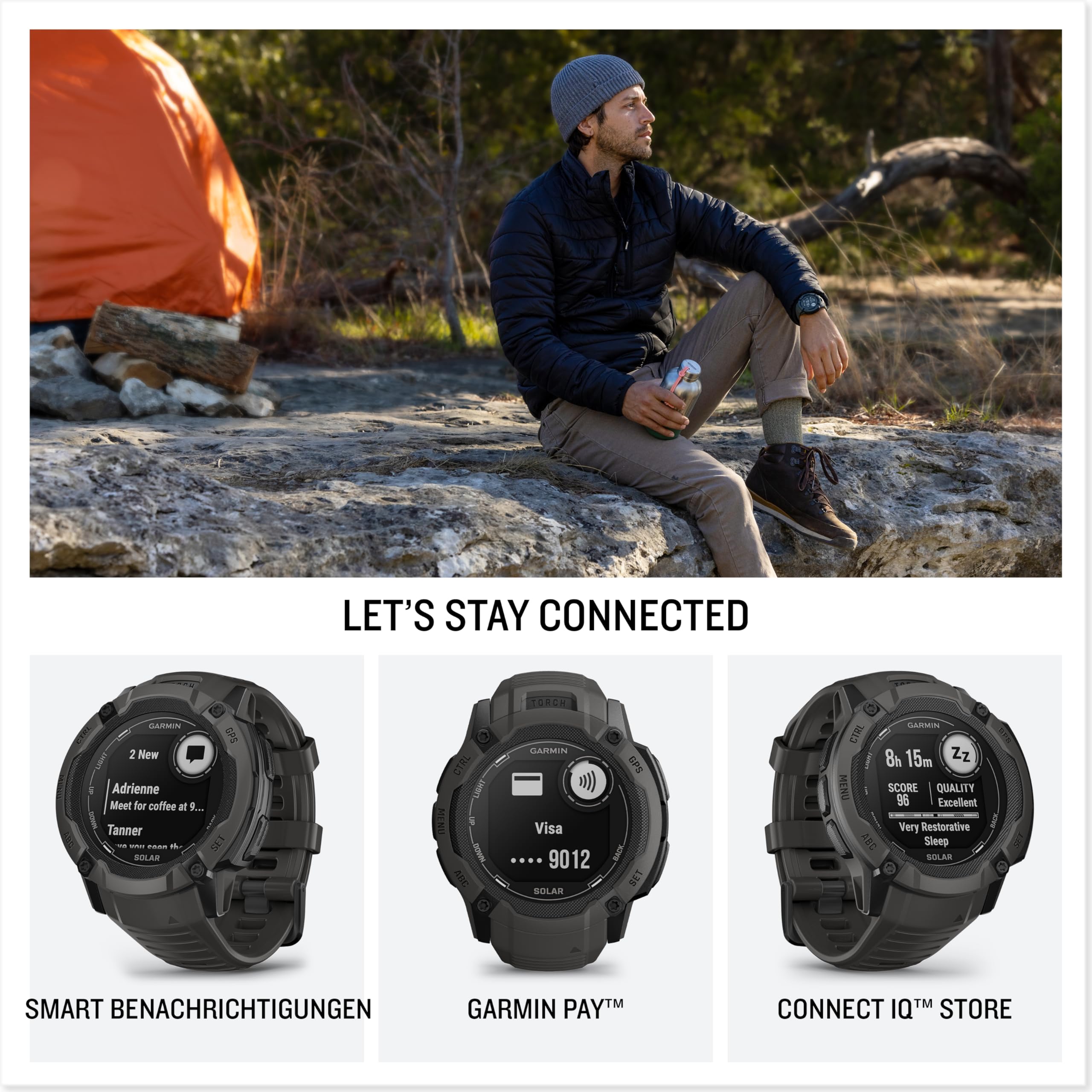 Garmin Instinct 2X Solar – GPS-Smartwatch mit unendlicher  