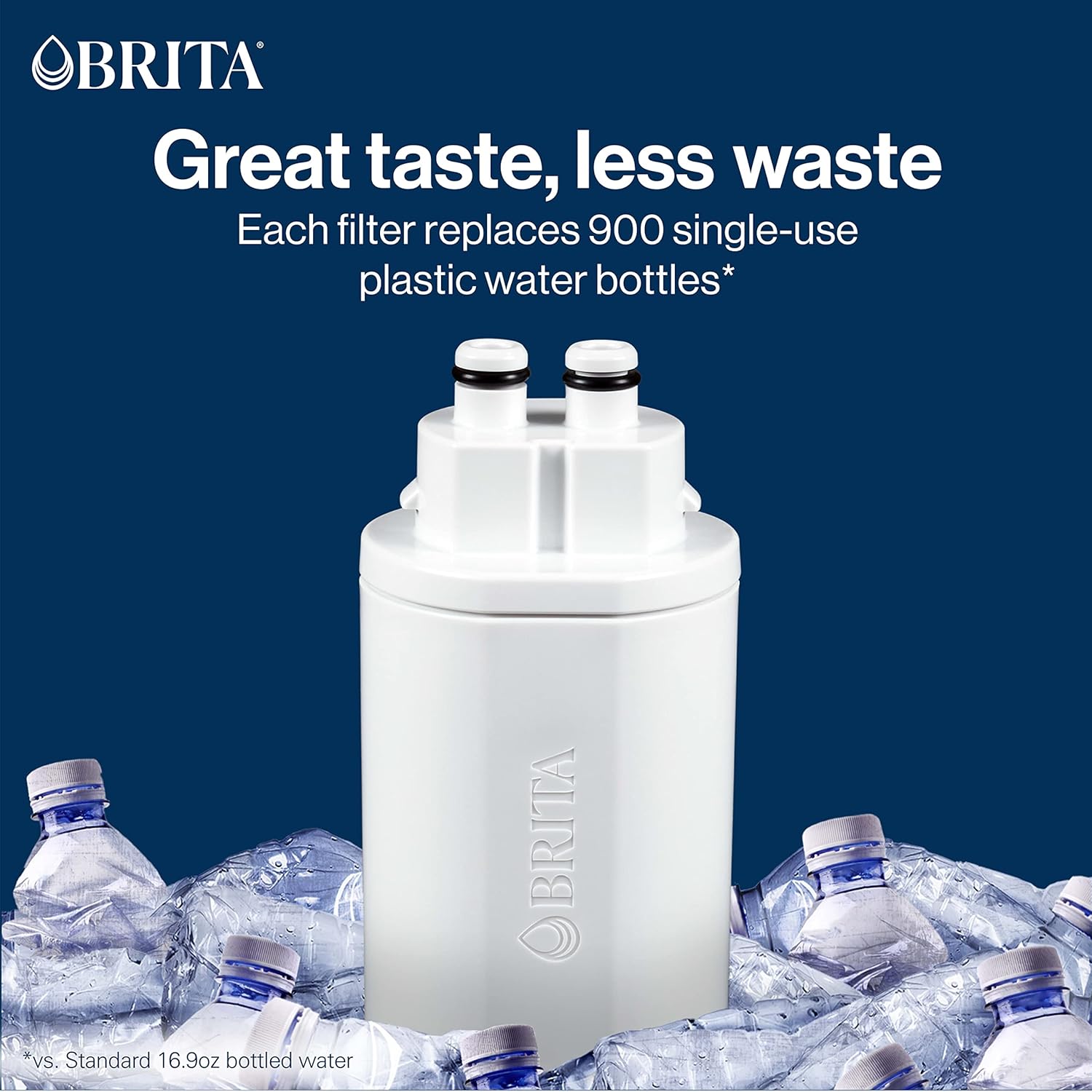 Brita Hub Replacement Water Filter, BPA-Free, Replaces 900 Plastic Water Bottles, Lasts Six Months or 120 Gallons, Includes 1 Filter, Kitchen Essential, White - Image 5