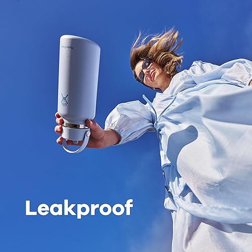 Miniatura 3 de Hydro Flask Stainless Steel Wide Mouth Water Bottle with Flex Straw Lid and Double-Wall Vacuum Insulation