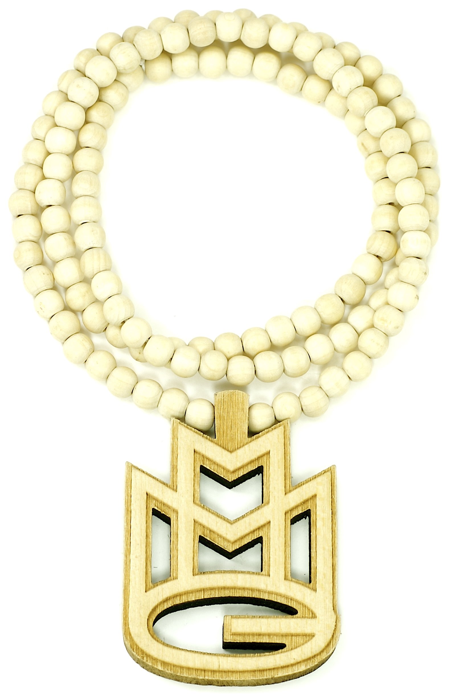 MMG Necklace Goodwood Maple All Natural Wood Replica 36 Inch Bead Chain