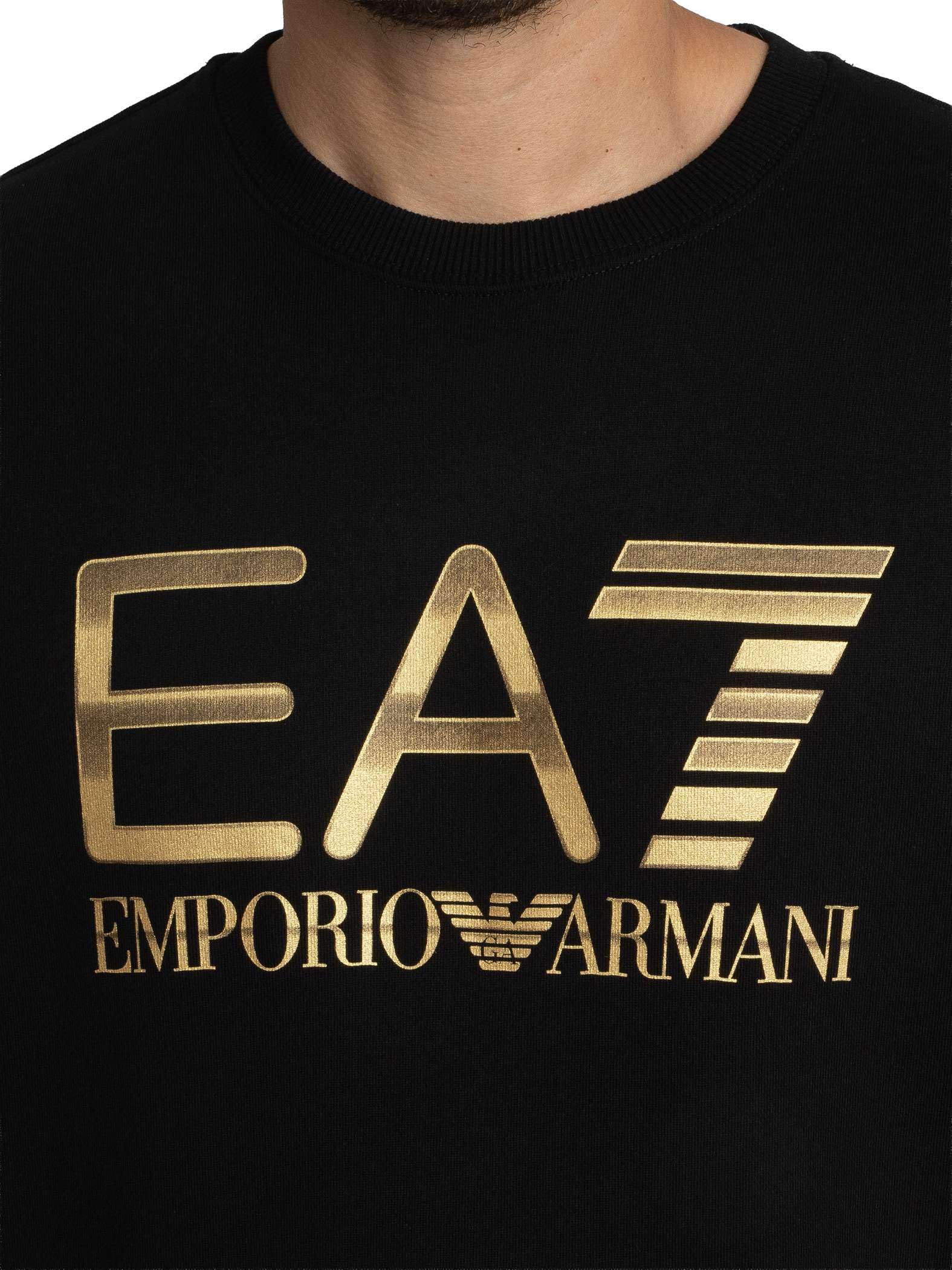 EA7 Emporio Armani Felpa Uomo Girocollo Logo Series in Cotone Stretch con Maxi Logo 7M001191AF17787 8033995856040 - XXL