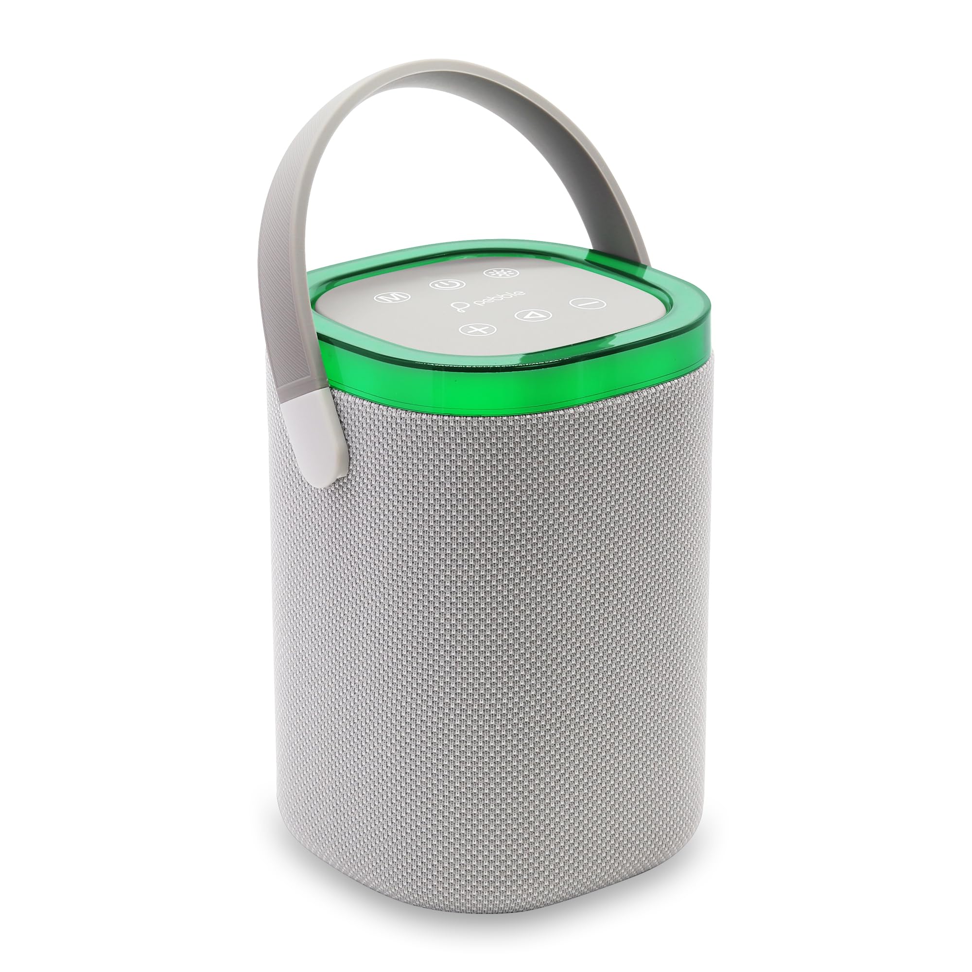 Pebble Newly Launched Mystic Bluetooth Speaker with RGB Lights, 1800mAh Battery, Premium Fabric Design, Type-C Fast Charging, FM/TFT/USB/AUX Support, Wireless Speaker with Multicolor LED Modes - Grey