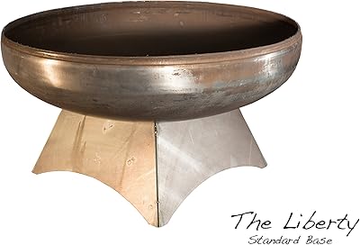 Amazon Com Sunnydaze Modern Fire Pit Bowl With Stand Portable