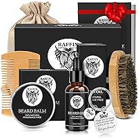 Vista 10 de Kit de crecimiento de barba, aceite de crecimiento de barba mejorado (2 onzas) con 3 biotinas espesantes y aceite de ricino para barba