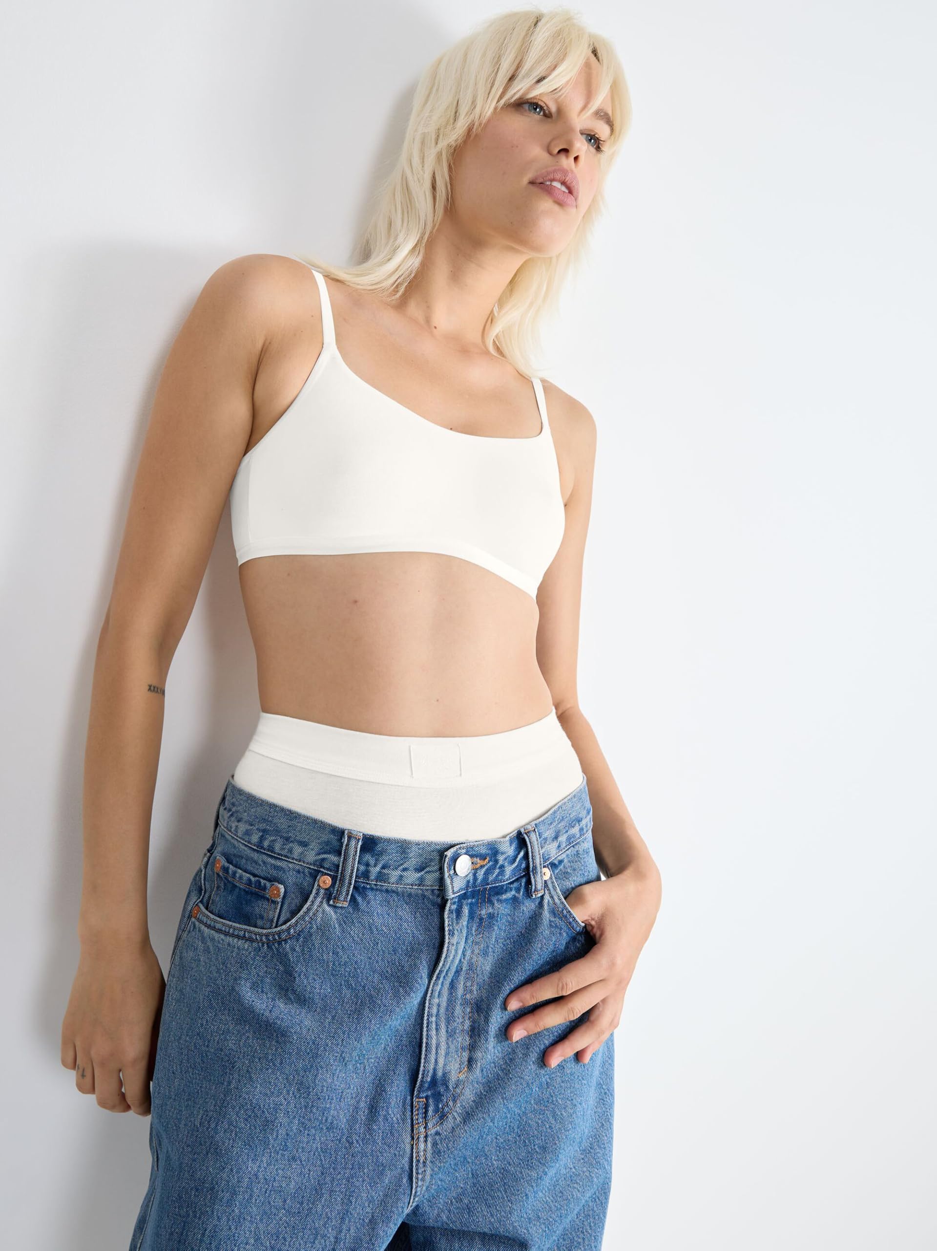 Sloggi Pack de 3 camisetas interiores para mujer, camiseta básica de algodón con tirantes