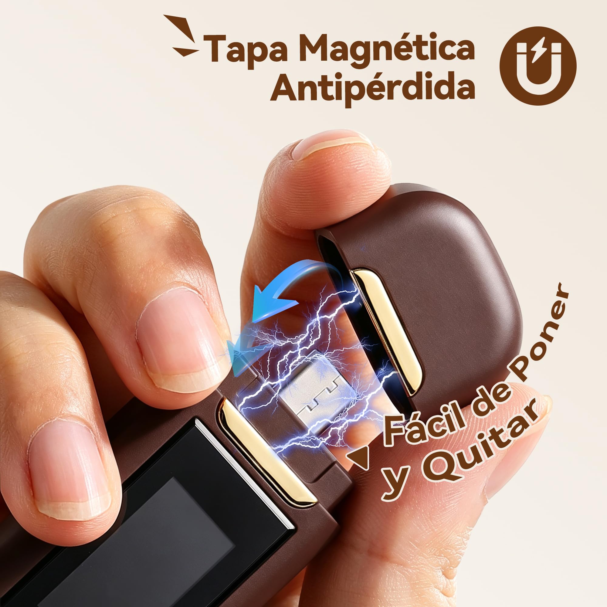 AGPTEK Reproductor MP3 64GB con Clip Bluetooth 5.3 para Deporte Marrón
